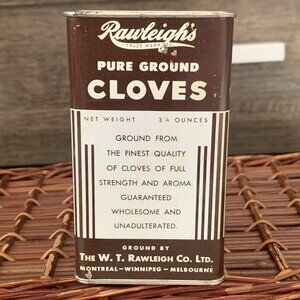 Vintage Rawleigh's Pure Ground CLOVES SPICE TIN CAN 3.25 Oz
